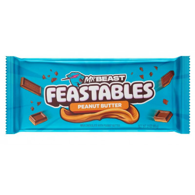 Шок. Плита Mr.Beast Peanut Butter (Молочный Шоколад С Арахисовой Пастой) 60гр