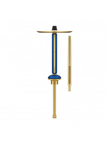 Alpha Hookah echo gold Sapphire Blue