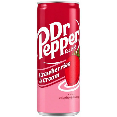 Напиток Dr.Pepper Strawberry Cream 330мл Напиток Dr.Pepper Strawberry Cream 330мл