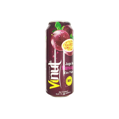 Напиток Vinut Passion Fruit Маракуйя с мякотью (55% сок) 490мл