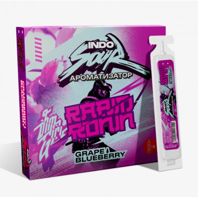 Ароматизатор IndoSour Rabid Ronin (Виноград Черника) 13мл Ароматизатор IndoSour Rabid Ronin (Виноград Черника) 13мл