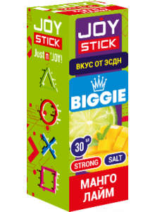 Жидкость JoyStick Biggie Манго Лайм 30мл Strong Жидкость JoyStick Biggie Манго Лайм 30мл Strong