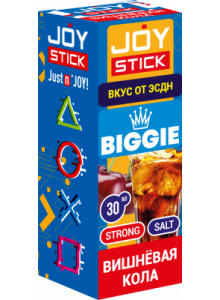 Жидкость JoyStick Biggie Вишнёвая Кола 30мл Strong Жидкость JoyStick Biggie Вишнёвая Кола 30мл Strong