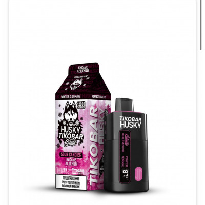 Электронная Сигарета Tikobar Husky Сибирь 12000  Кислые Леденцы