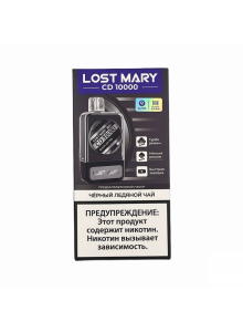 Устройство + Картридж Lost Mary CD10000 Чёрный Ледяной Чай Устройство + Картридж Lost Mary CD10000 Чёрный Ледяной Чай