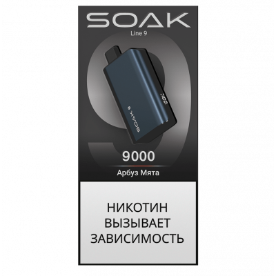 Электронная Сигарета Soak Line 9000 Арбуз Мята