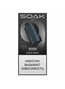 Электронная Сигарета Soak Line 9000 Персик Лимон Электронная Сигарета Soak Line 9000 Персик Лимон