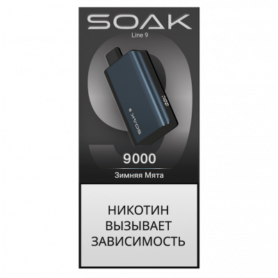 Электронная Сигарета Soak Line 9000 Зимняя Мята