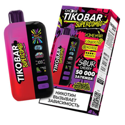 Электронная Сигарета Tikobar SuperCombo 50000 Sour Cherry (Кислая Вишня)