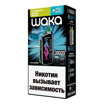 Waka Ice Blast 38000 Кислое Яблоко + Лёд
