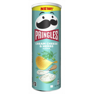 Чипсы Pringles Cream Cheese Herbs (Сливочный Сыр и Зелень) 165гр