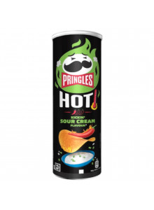 Чипсы Pringles Hot Kickin Sour Cream (Острая Сметана) 160гр Чипсы Pringles Hot Kickin Sour Cream (Острая Сметана) 160гр