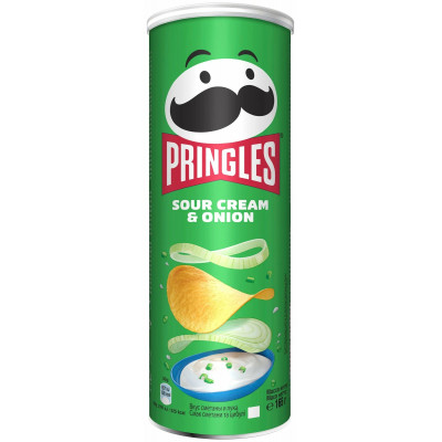 Чипсы Pringles Sour Cream Onion (Сметана и Лук) 165гр Чипсы Pringles Sour Cream Onion (Сметана и Лук) 165гр