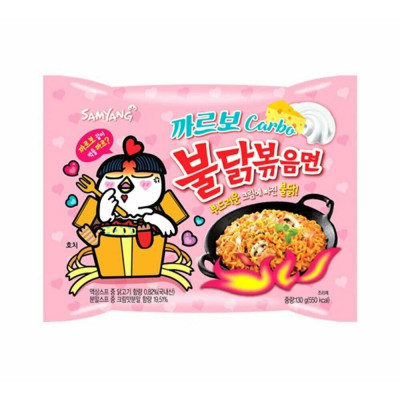 Лапша Samyang Hot Chickeflavor Ramen Carbo (Острая Курица с Соусом Карбонара) 130гр Лапша Samyang Hot Chickeflavor Ramen Carbo (Острая Курица с Соусом Карбонара) 130гр