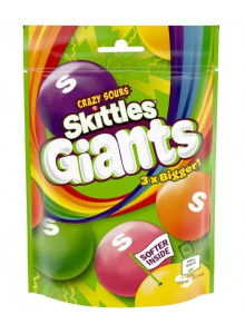 Драже Skittles Crazy Sour Giants (Скитлс Гигантские Кислые Фрукты) 132г Драже Skittles Crazy Sour Giants (Скитлс Гигантские Кислые Фрукты) 132г