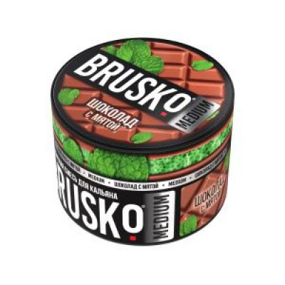 Brusko Шоколад с Мятой Medium 50гр М Brusko Шоколад с Мятой Medium 50гр М